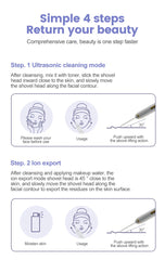 Portable Ultrasonic Facial Scraper Deep Cleansing Blackhead Remover and Pore Cleaner for Face and Nose