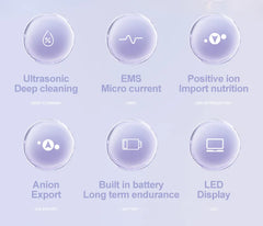 Portable Ultrasonic Facial Scraper Deep Cleansing Blackhead Remover and Pore Cleaner for Face and Nose