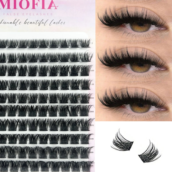 120 Cluster Individual Lashes D Curl 8-14mm Mixed Tray Natural Eyelash Extension 3D Faux Mink Eyelashes bunches Makeup Tools
