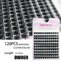 120 Cluster Individual Lashes D Curl 8-14mm Mixed Tray Natural Eyelash Extension 3D Faux Mink Eyelashes bunches Makeup Tools