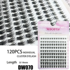 120 Cluster Individual Lashes D Curl 8-14mm Mixed Tray Natural Eyelash Extension 3D Faux Mink Eyelashes bunches Makeup Tools
