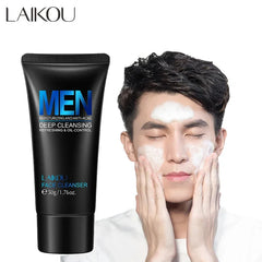 Men's facial Cleanser Rich Foam Deep Clean Remove Grease Improve Oily Face Wash Cream Gentle Moisturizing Remove Blackhead