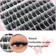 120 Cluster Individual Lashes D Curl 8-14mm Mixed Tray Natural Eyelash Extension 3D Faux Mink Eyelashes bunches Makeup Tools