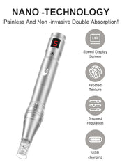 Multifunction Skin Care Tool Wireless Microneedling Derma Pen With 30 Cartridges