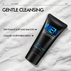 Men's facial Cleanser Rich Foam Deep Clean Remove Grease Improve Oily Face Wash Cream Gentle Moisturizing Remove Blackhead