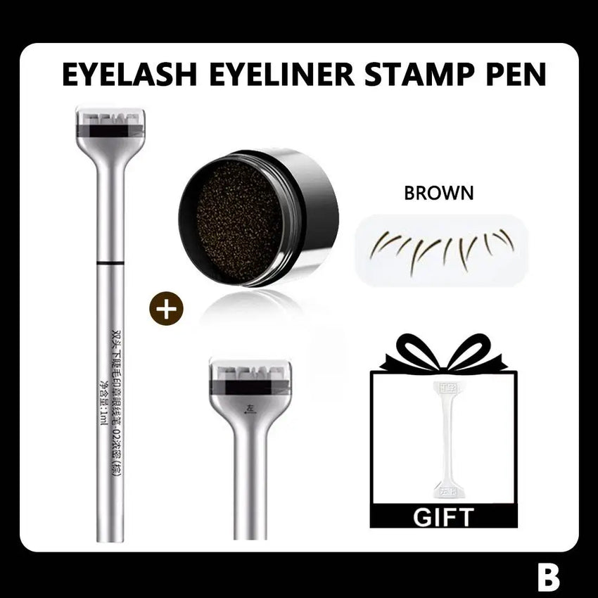 1 Set Eyelash Seal DIY Lower Lash Extension Stamps Silicone Makeup Tool For Beginner Convenient Natural Simulation Mascara Stick