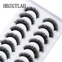 10 Pairs Natural 3d Mink Lashes Soft False Eyelashes Cross Messy Dense Eye Lashes Extension Makeup Faux Cils Maquillaje