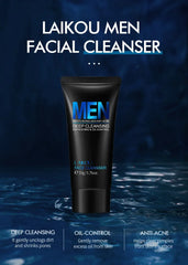 Men's facial Cleanser Rich Foam Deep Clean Remove Grease Improve Oily Face Wash Cream Gentle Moisturizing Remove Blackhead