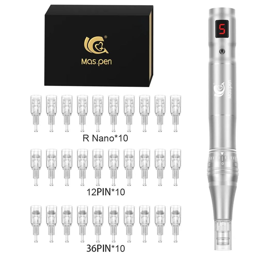 Multifunction Skin Care Tool Wireless Microneedling Derma Pen With 30 Cartridges