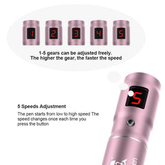 Professional High Frequency And Mute Dermapen Wireless Electric Microneedling Derma Pen With 30 Replaceable Needle Cartridges