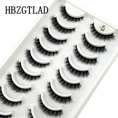 10 Pairs Natural 3d Mink Lashes Soft False Eyelashes Cross Messy Dense Eye Lashes Extension Makeup Faux Cils Maquillaje