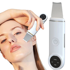 Portable Ultrasonic Facial Scraper Deep Cleansing Blackhead Remover and Pore Cleaner for Face and Nose