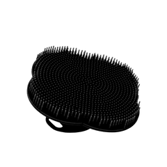 NEW Silicone Body Scrubber-Handheld Shower Cleansing Brush Soft Exfoliating Bath Sponge with Shampoo Brush Head Body Massager