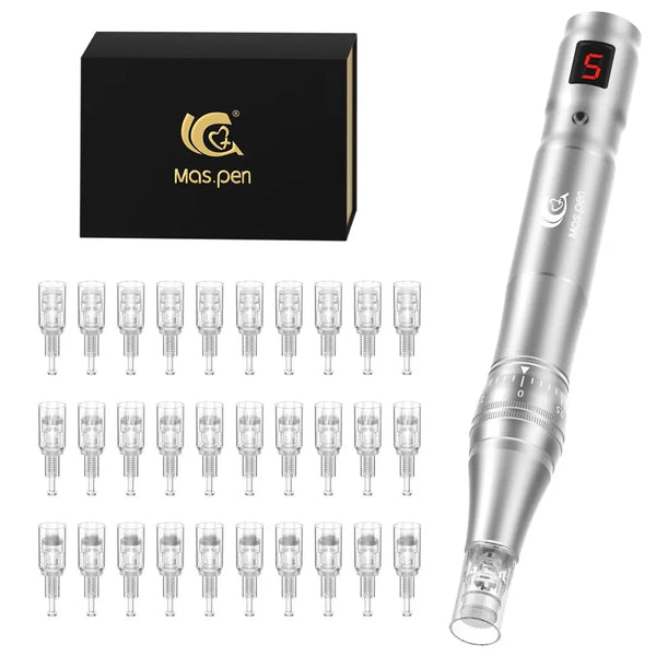 Multifunction Skin Care Tool Wireless Microneedling Derma Pen With 30 Cartridges