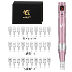 Multifunction Skin Care Tool Wireless Microneedling Derma Pen With 30 Cartridges