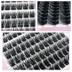 120 Cluster Individual Lashes D Curl 8-14mm Mixed Tray Natural Eyelash Extension 3D Faux Mink Eyelashes bunches Makeup Tools