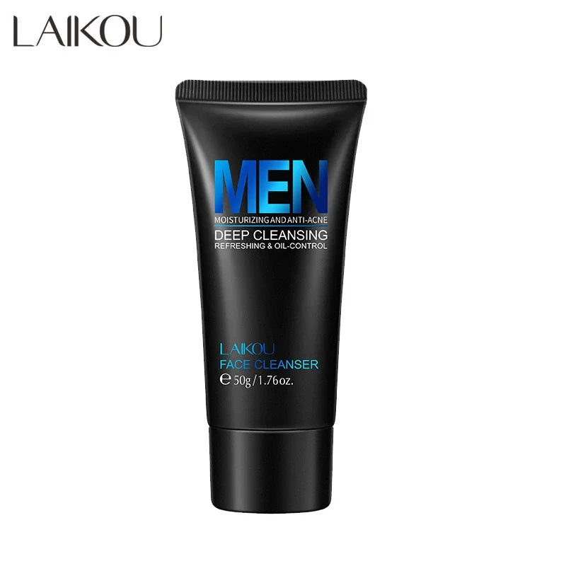 Men's facial Cleanser Rich Foam Deep Clean Remove Grease Improve Oily Face Wash Cream Gentle Moisturizing Remove Blackhead