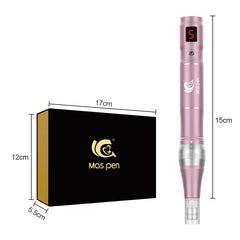 Professional High Frequency And Mute Dermapen Wireless Electric Microneedling Derma Pen With 30 Replaceable Needle Cartridges