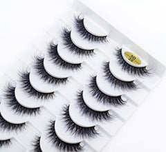 10 Pairs Natural 3d Mink Lashes Soft False Eyelashes Cross Messy Dense Eye Lashes Extension Makeup Faux Cils Maquillaje