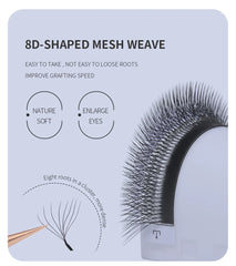 ANNAFRIS 8D W Lash Extension Premade Volume Fan W Shape Bundle Lashes Natural Soft False Eyelashes