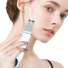 Portable Ultrasonic Facial Scraper Deep Cleansing Blackhead Remover and Pore Cleaner for Face and Nose
