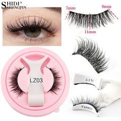 Hot 1 Pair Magnetic Eyelashes Handmade Fluffy Faux Mink Lashes Reusable Natural False Eyelashes and Magnetic Tweezers Set Makeup