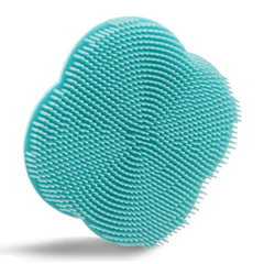 NEW Silicone Body Scrubber-Handheld Shower Cleansing Brush Soft Exfoliating Bath Sponge with Shampoo Brush Head Body Massager