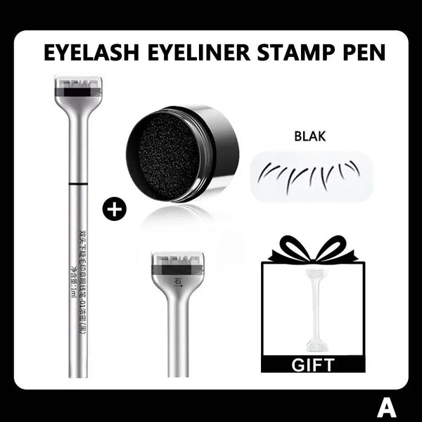 1 Set Eyelash Seal DIY Lower Lash Extension Stamps Silicone Makeup Tool For Beginner Convenient Natural Simulation Mascara Stick