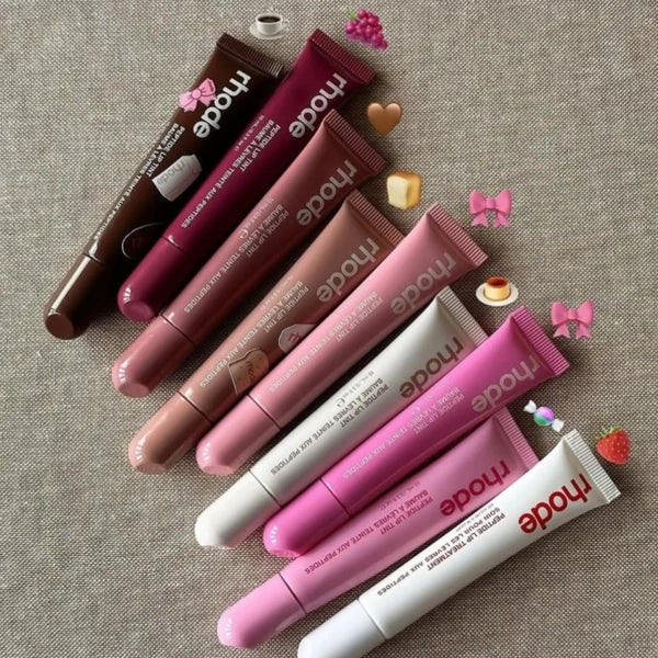 RHODE Popular Cosmetics Essence Moisturizing Care Products Durable Lipstick Toast Raspberry Jelly Ribbon Lipstick Lipgloss Girl