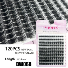 120 Cluster Individual Lashes D Curl 8-14mm Mixed Tray Natural Eyelash Extension 3D Faux Mink Eyelashes bunches Makeup Tools