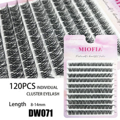 120 Cluster Individual Lashes D Curl 8-14mm Mixed Tray Natural Eyelash Extension 3D Faux Mink Eyelashes bunches Makeup Tools