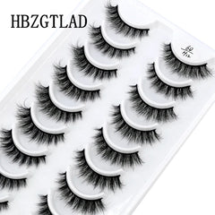 10 Pairs Natural 3d Mink Lashes Soft False Eyelashes Cross Messy Dense Eye Lashes Extension Makeup Faux Cils Maquillaje