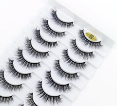 10 Pairs Natural 3d Mink Lashes Soft False Eyelashes Cross Messy Dense Eye Lashes Extension Makeup Faux Cils Maquillaje