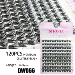 120 Cluster Individual Lashes D Curl 8-14mm Mixed Tray Natural Eyelash Extension 3D Faux Mink Eyelashes bunches Makeup Tools