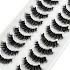 10 Pairs Natural 3d Mink Lashes Soft False Eyelashes Cross Messy Dense Eye Lashes Extension Makeup Faux Cils Maquillaje