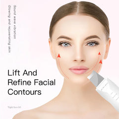 Electric Ultrasonic Skin Scrubber Vibration Face Spatula Peeling Blackhead Remover Facial Lifting Cleansing Ultrasonic Skin Care