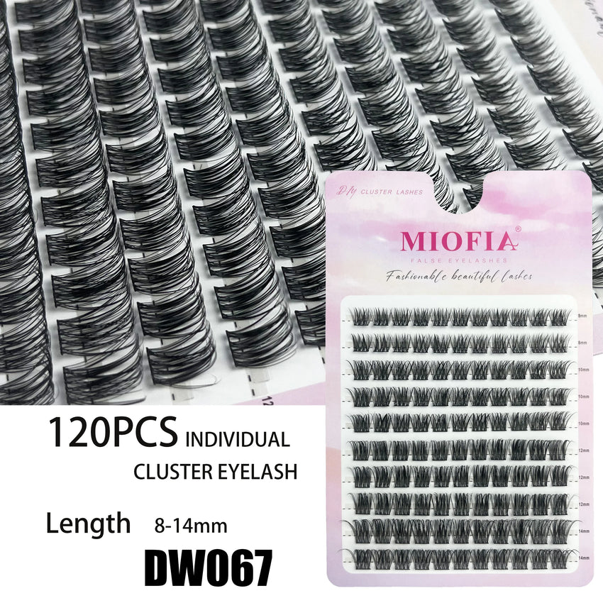 120 Cluster Individual Lashes D Curl 8-14mm Mixed Tray Natural Eyelash Extension 3D Faux Mink Eyelashes bunches Makeup Tools