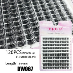 120 Cluster Individual Lashes D Curl 8-14mm Mixed Tray Natural Eyelash Extension 3D Faux Mink Eyelashes bunches Makeup Tools